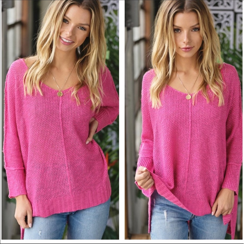 V-Neck Semi Sheer Tunic Top - Picture 1 of 5